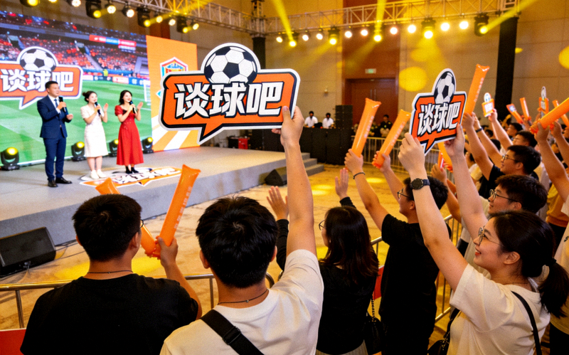 谈球吧策划的大型体育营销活动现场，观众热烈参与